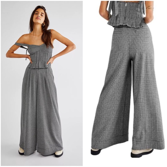 Free People Pants Josie Houndstooth Pants - Picture 7 of 7